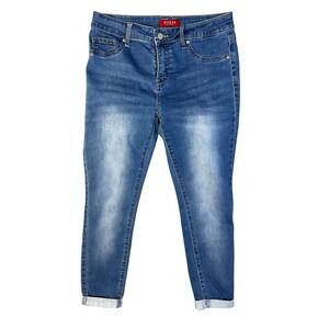 Guess Women's Size 29 Cuffed Stretch Denim Tapered Jeans